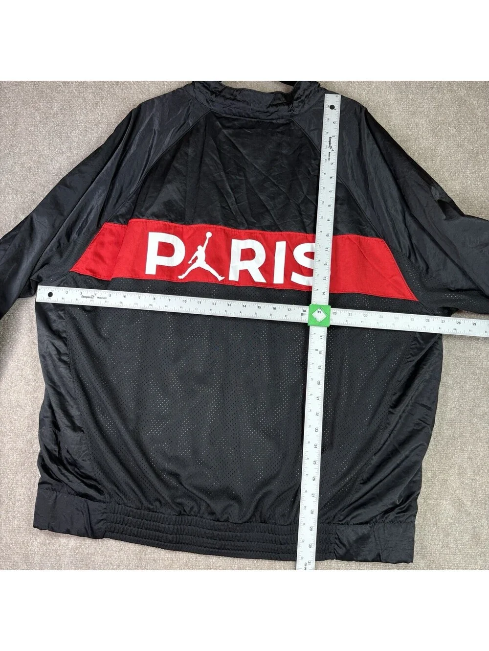 Nike Air Jordan PSG Paris Saint Germain Windbreaker Jacket Black Red Blue XXL 2X